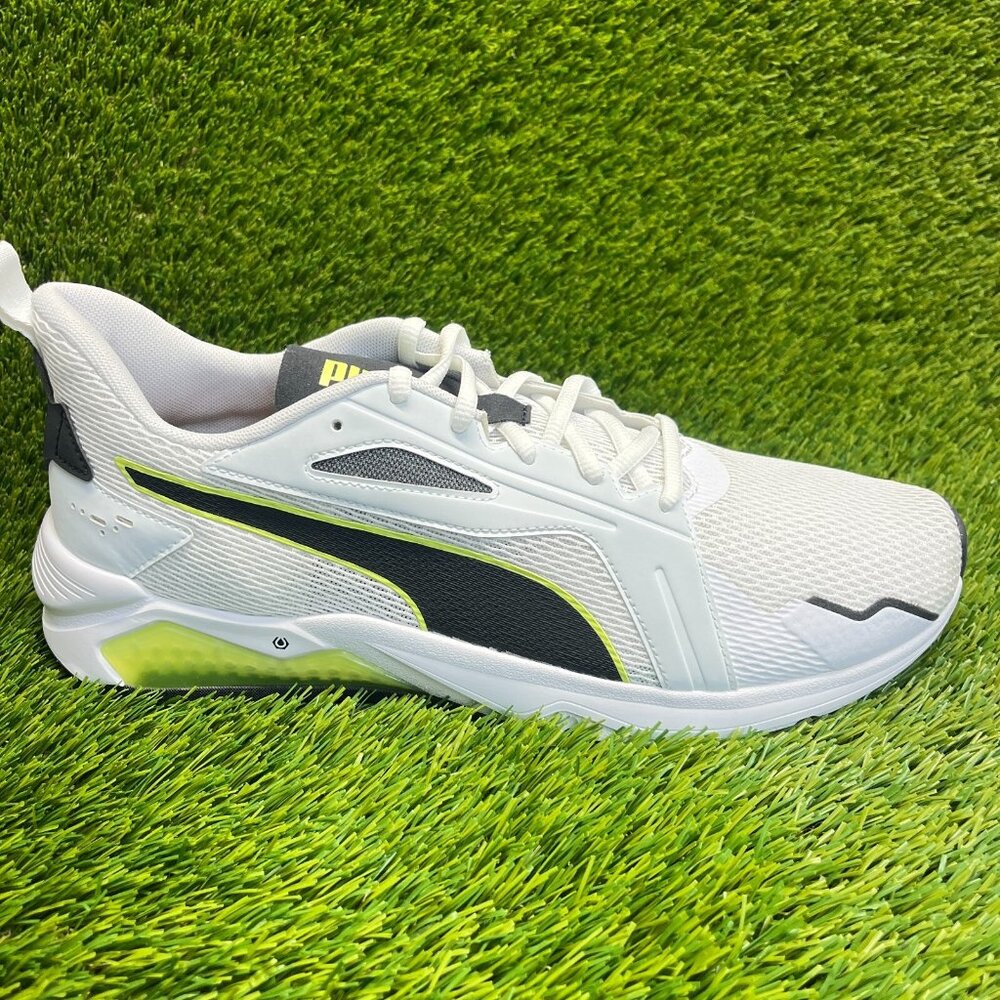 Puma LQDCELL Method Mens Size 13 White Black Athletic Running Shoes Sneakers